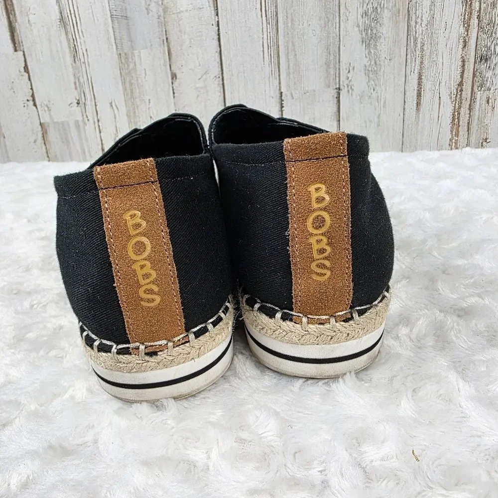Skechers BOBS Women's Breeze slip-on espadrilles black Size 10